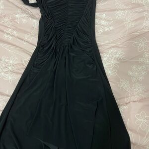 Chic Asymmetrical Black Dress